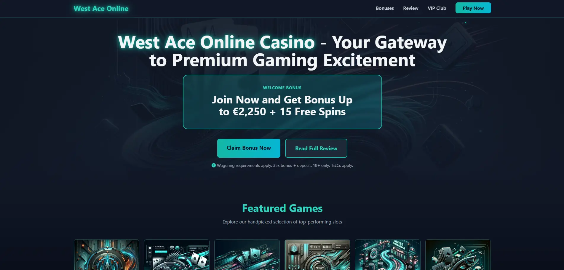 West Ace Casino - 300% di benvenuto e libreria ampia