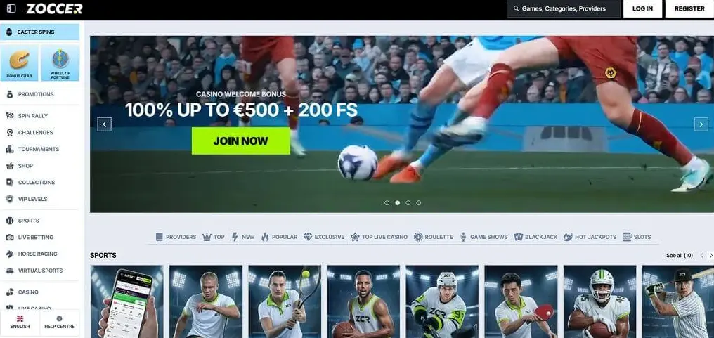 Zoccer Casino - prelievi rapidi, ma licenza da verificare con attenzione